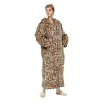 Lång Oversized Hoodie - Leopardmönster (120cm)