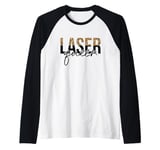 Laser Queen Hair Removal Aesthetician Laser Tech Raglan Baseball Tee