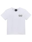 EA7 Emporio Armani Emporio Armani Boys Short Sleeve Logo T-Shirt - White, White, Size 10 Years