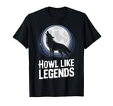 Howl Wolves Eurasian Wolf Full Moon T-Shirt