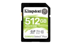 KINGSTON – Canvas Select Plus SDHC-muistikortti, 32GB, Class 10 UHS-I, musta (SDS2/512GB)