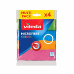 Vileda All-Purpose Cloth Microfiber Colors 4-Pack 30X30Cm