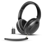 Avantalk Aria Pro 3 - Casque Bluetooth 5.3 à Réduction de Bruit avec Micro Détachable & Adaptateur USB-C pour des Appels et Musique Clairs, Casque ANC sans Fil avec Sidetone pour PC et Téléphone