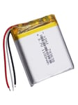 3.7V 1100mAh Li-Polymer Li Battery 743638 NTC 3-Wires Thermistor For GPS Dashcam