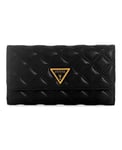 GUESS Giully, Portefeuille, Trois Volets, Pochette Multiple Femme, Noir, Taille Unique