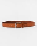 Boss Orange Mens Jor-V Italian-Leather Belt With Logo-Engraved Buckle - Brown - Size 34 inches