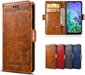 TOPOFU Xiaomi Mi 10T Lite 5G Case,Retro Flip Leather Wallet Case with Kickstand,Card Slots,Magnetic Closure Feature Protective Cover for Xiaomi Mi 10T Lite 5G-Brown