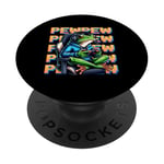 Cute Gaming Frog Pew Video Game Graphic Men Boys Kids Women PopSockets Adhesive PopGrip