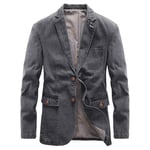 Blouson Homme En Jean - Avognates - Slim Col Revers Manches Longues - Couleur Unie Business Casual