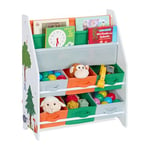 Relaxdays Étagère Enfants avec 6 boîtes et 2 Cases, Meuble de Rangement Enfant, HLP : 74 x 62,5 x 31 cm, coloré