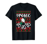 Funny Prosec Ho Ho Ho Christmas Prosecco Santa Hat Wine T-Shirt