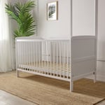 Baby Elegance Travis Cot Bed with Mattress - White