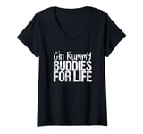 Womens Gin Rummy Card Game | Gin Rummy Buddies for Life V-Neck T-Shirt