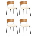 Lot de 4 Chaises Scandinaves Loki 71cm Blanc