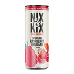 Nix & Kix Natural Raspberry & Rhubarb Sparkling Water, Low Calorie & Vegan Friendly, 250 ml (Pack of 24)