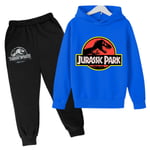 Jurassic Park Dinosaurier Barnkläder Huvtröjor + Set Pojkar Flickor Semesterpresent Sweatshirt Vår Höst Kappa Sportdräkt Black 100cm