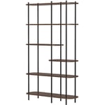 Nordlys - Etagere Bibliotheque Industriel Moderne de 5 Niveaux Bois