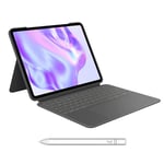 Logitech Combo Touch iPad Pro 13-inch (M4)(2024) Keyboard Case - Detachable backlit keyboard with kickstand, comfortable typing, multi-use mode, QWERTY UK English Layout - Graphite