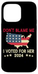 Coque pour iPhone 14 Pro Max Don't Blame Me I Voted For Her Kamala Harris Drapeau américain