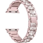 IC-nauha yhteensopiva Apple Watch -nauhojen kanssa 38 mm 40 mm 41 mm 42 mm 44 mm 45 mm iWatch-sarjalle, metallinauha säädettävä ranneke