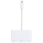 iPhone adapter til USB + 1000M Ethernet + Lightning