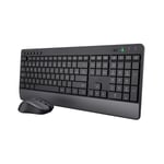 clavier et souris Trust Trezo Noir Espagnol Qwerty