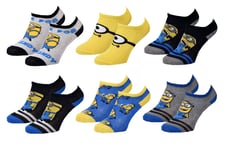 Chaussettes Enfant Licence Moi, Moche Et Mechant Fantaisie -Assortiment Modèles Photos Selon Arrivages- Pack De 6 Paires Sneaker Boys