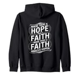 Where there is hope there is faith christian black women Zip Hoodie