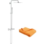 Colonne de douche Grohe avec mitigeur thermostatique Vitalio Joy Système 230 + microfibre