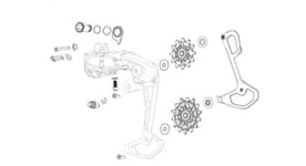 Kit de fixation derailleur sram x0 gx t type eagle axs