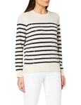 GANT Women's D2. Preppy Party Sequins Pullover Sweater, Cream, X-Large