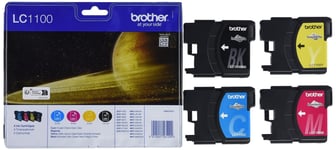 Brother LC-1100BK/LC-1100C/LC-1100M/LC-1100Y Inkjet Cartridges, Black/Cyan/Magen