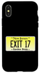 Coque pour iPhone X/XS Sortie 17 de plaque d'immatriculation New Jersey NJ GSP Parkway