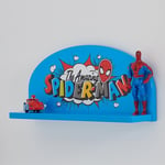 Spider-Man Shelf, Marvel The Amazing Spider-Man Kids Blue Wooden Shelf