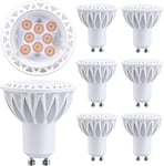 GOHDLAMP GU10 LED Bulbs Warm White Dimmable, 2700K 240V 5W GU10 Energy Saving Spot LED Bulb for Track Lighting, 450Lm 5W LED Bulbs Equivalent 50W Halogen Lamp for Kitchen Living Room Bedroom 6 Pack