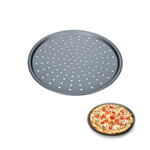 Avilia Moule à pizza perforé – Diamètre 32 cm en aluminium antiadhésif, cuisson croustillante et uniforme pour fours électriques, à gaz et ventilés