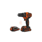 BDCDD186KB-QW coffret de perceuse-visseuse 18 v sans fil avec CHARGEUR/2 batteries 1,5 ah - Black&decker