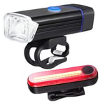 N/ Feux de vélo portables LED USB rechargeables pour VTT avant arrière Phare d'avertissement de sécurité Accessoires de vélo