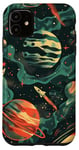 iPhone 11 Space-themed Camo Planets Stars Space Astronaut Case