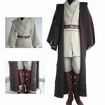 Star Wars Obi-Wan Kenobi Jedi Knight Vuxen Kostym Kappdräkt Halloween-c coffee XXL