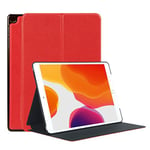 MOBILIS Coque de Protection Folio iPad 10.2" 2021/2020/2019, iPad 9/8/7ème Gén, Smart Cover Housse Antichoc avec Fonction Support, Rouge