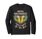 Funny Christmas Humor Beer Mixologists Xmas Jokes Long Sleeve T-Shirt