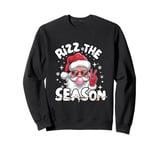 Funny Christmas Rizz The Season Santa Pink Bubble Gum Xmas Sweatshirt