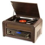 Fenton Nashville retro skivspelare med Bluetooth, CD-spelare, FM och DAB-radio, Skivspelare Nashville retro CD FM och DABradio