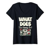 Womens What Does The Nanny Do Babysitting Babysitter V-Neck T-Shirt