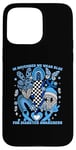 Coque pour iPhone 15 Pro Max Blue Ribbon Mois de sensibilisation au diabète et au diabète Novembre