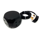 3 Way Electric Extension Lead Power Cube Socket, 3 USB Ports 1.4M Cable-Black