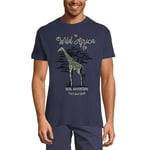 Homme Tee-Shirt La Girafe De L'afrique Sauvage - Une Véritable Aventure - Wild Africa Giraffe - Real Adventure - T-Shirt Graphique Éco-Responsable Vintage Cadeau Nouveauté