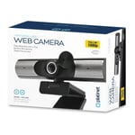 PLATINET Webkamera 1080P med mikrofon og 2x Højttalere - Sort