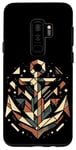 Coque pour Galaxy S9+ Symbole de la mer ancre cool dans le style art cubisme Noël